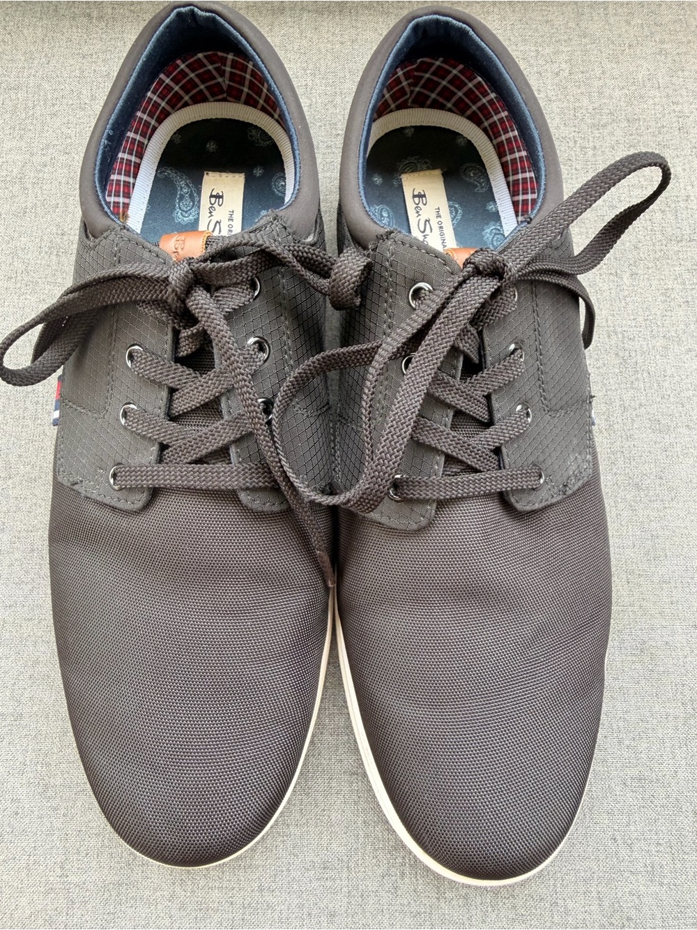 Ben Sherman Men's Black Canvas Lace-Up Sneakers